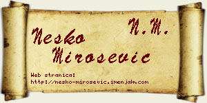 Neško Mirošević vizit kartica